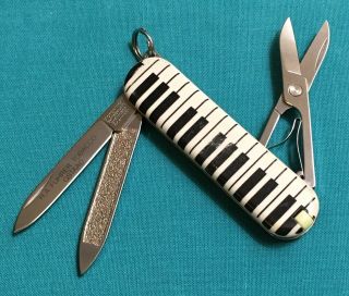 Rare Victorinox Swiss Army Knife - Limited Black Classic - Piano Design Logo