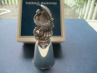 Rare Vintage Reed & Barton Silver Plated Thanksgiving Turkey Dinner Bell