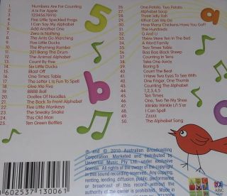 50 Great Alphabet And Number Songs CD Rare 2010 Juice Music ABC For KIDS 2