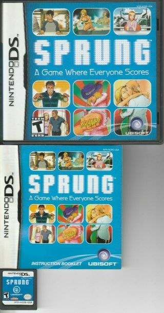 Sprung (nintendo Ds) Lite Dsi Xl 3ds 2ds Complete & Rare Adult Game By Ubisoft