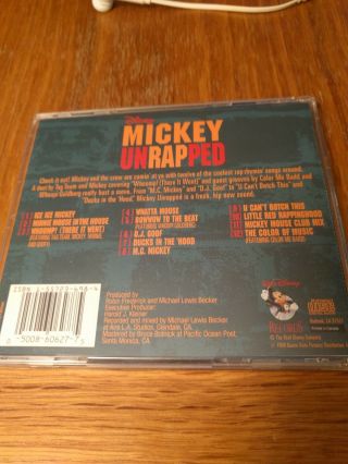 Mickey Unrapped CD Disney Tracked Package Vintage Rare Rap 2