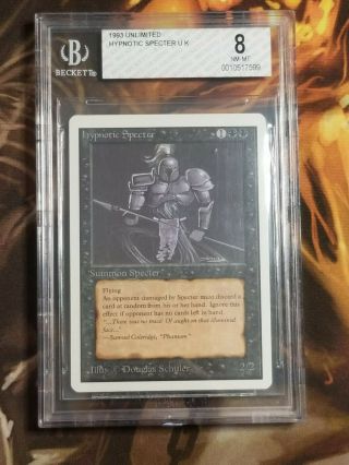 1993 Magic The Gathering Mtg Unlimited Hypnotic Specter Bgs 8.  0 Nm/mint