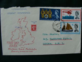 1963 Lifeboat (ord) F.  D.  C.  Rare Newlands Road Philatelic Society