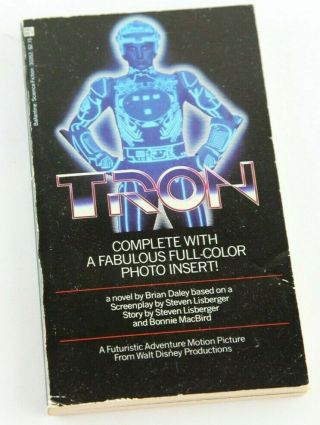 Tron Movie Tie - In Paperback Disney Futuristic Sci - Fi Jeff Bridges 1982 Rare