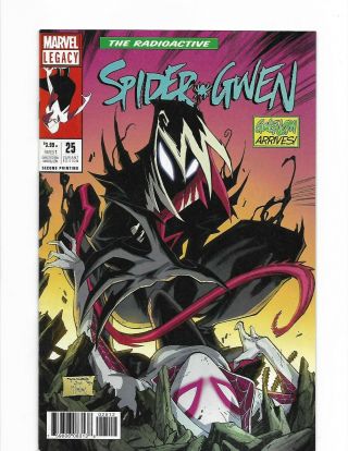 Spider Gwen 25 2nd Print Variant 1st Gwenom Marvel Comics Rare