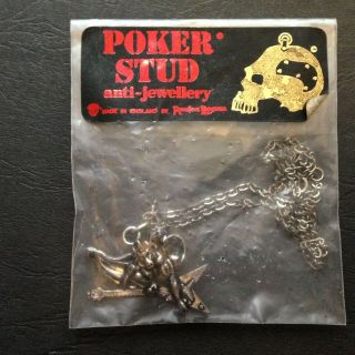Monsters Of Rock 1981 Necklace Vintage Still Poker Stud Ac/dc Ultra Rare