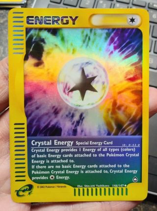 Old Vintage Pokemon Card E Reader Aquapolis Holo Crystal Energy 146/147 Nm