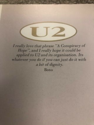 U2 “THE JOSHUA TREE” TOUR BOOK CONCERT PROGRAM BOOK 1987 - RARE 5
