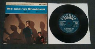 Cliff Richard - Me & My Shadows No.  2 - Rare Uk Columbia 7 " Vinyl Ep
