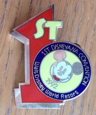 1st Disneyana Convention Walt Disney Resort 1992 Pin Badge Rare Top Quality (d1)