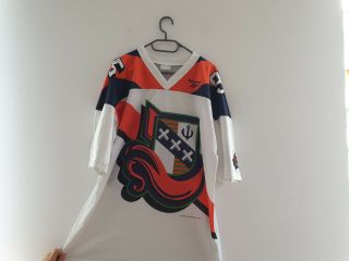 Amsterdam Admirals Pro Team Wlaf Nfl Reebok Football Top Jersey Shirt Rare Vtg