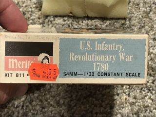 Vintage Merite 1:32 US Infantry,  Revolutionary War,  1780 Metal Kit 811 - RARE 2