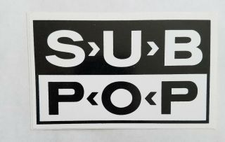 Sub Pop Records Label Rare Sticker Nirvana Soundgarden Mudhoney The Shins