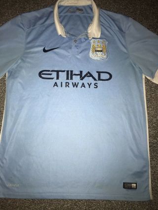 Manchester City Home Shirt 2015/16 Large Rare