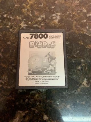 Dig Dug Rare Atari 7800 Prosystem U.  S.  Version Game Cartridge