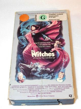 The Witches (vhs,  1991) Rare Cult Fantasy Jim Henson Angelica Huston