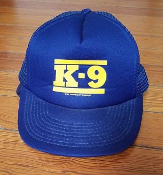 Rare Vintage 1989 K - 9 Movie Promo Trucker Hat James Belushi German Shepard Jim