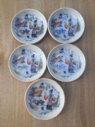 5 Rare P.  Regout Maastricht Finger Plates/bowls 1836