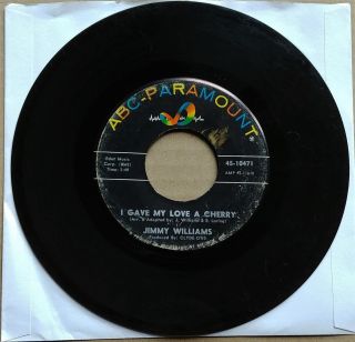 Jimmy Williams I Gave My Love A Cherry/the Half Man 45 7 " Very Rare R&b Soul 