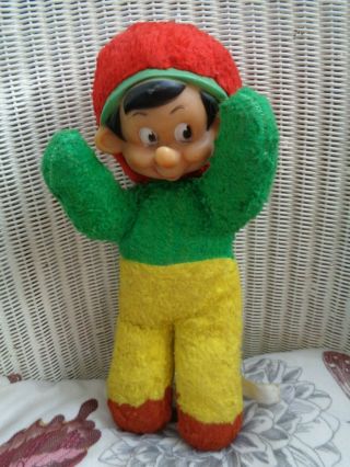 Rare Disney Pinocchio 12 " Plush Vintage Doll/toy Rubber Face Semco England Htf