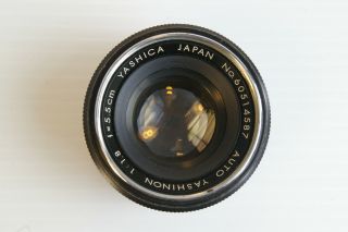 Yashica Yashinon 5.  5cm F1.  8 / 55mm F1.  8 Lens for Pentamatic SLR Camera Rare 3