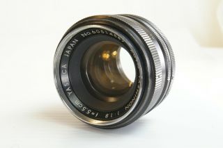 Yashica Yashinon 5.  5cm F1.  8 / 55mm F1.  8 Lens for Pentamatic SLR Camera Rare 5