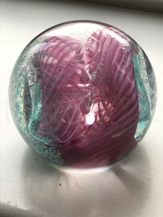 Rare Vintage Caithness Glass Paperweight,  Aries Model