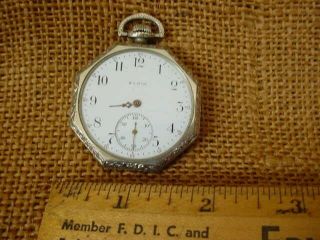Rare Vtg Antique Pocket Watch Elgin Parts