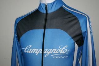 Campagnolo Textran Sky Blue L/s Full Zip Cycling Jacket S Rare Team Italia Top