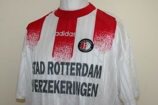 Adidas Red/white Feyenoord Rotterdam 90s Vintage Football Jersey Shirt Xxl Rare