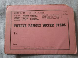 Rare Photo Set 12 Famous Soccer Stars 1948/49 No.  14 Inc Matthews Finney Paisley