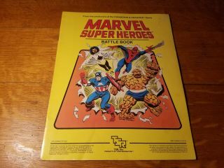Marvel Heroes Battle Book Tsr 1984 Rare