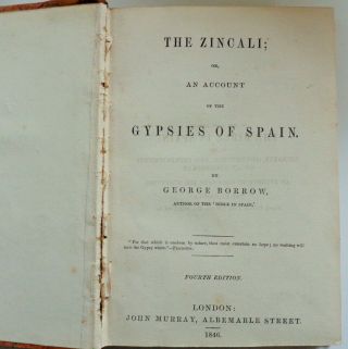 Rare Antique Book 1846 The Gypsies Of Spain