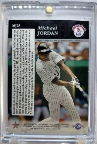 Rare: 1994 94 Upper Deck Silver Michael Jordan MJ23,  Baseball Top Prospects,  RC 2