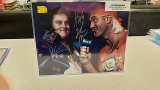 Honkey Tonk Man W/ Hulk Hogan Wwe Wwf Signed Auto Photo 8x10 Rare Photo