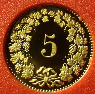 Rare Proof Switzerland 1983 5 Rappen Only 11,  000 Minted
