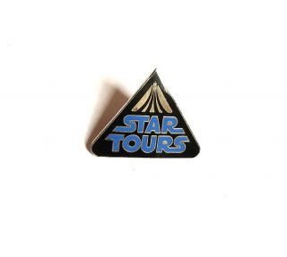 Rare Vintage Star Tours Metal Movie Promo Pin - George Lucas Wars Disney Button
