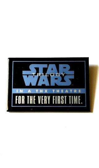 Rare Vintage Star Wars Trilogy Movie Promo Pin - Thx Lucasfilm Button