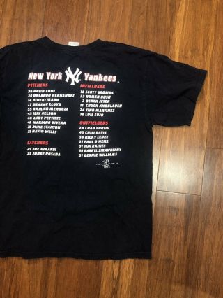 Vintage 1998 York Yankees World Series T - Shirt Navy Blue Sz M Rare Mlb Champ