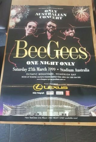 Rare Large Bee Gees Poster 1999 Only Australian Concert