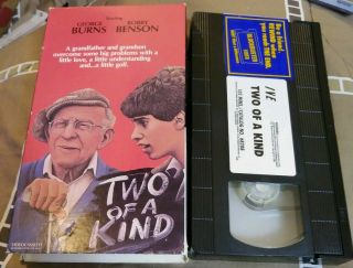Two Of A Kind (vhs) Starring George Burns Robbie Benson Rare Oop Htf Blockbuster