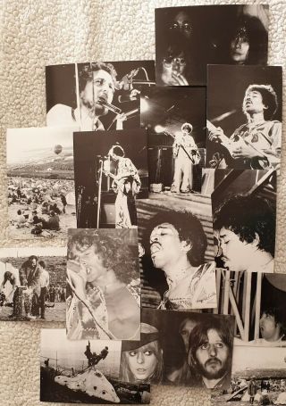 Jimi Hendrix Bob Dylan The Who Rare Orig Uk Isle Of Wight Festival Postcards