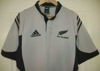 VINTAGE ZEALAND AWAY RUGBY SHIRT MENS LARGE 2003 WORLD CUP RARE ADIDAS E101 2