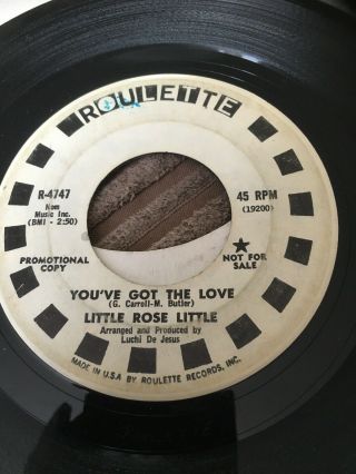 Rare Northern Soul Records Little Rose Little You Fot The Love Promo