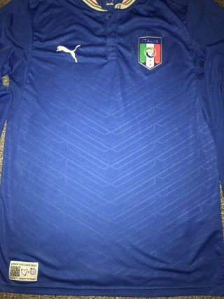 Italy Home Shirt 2012/14 Long Sleeved Medium Rare