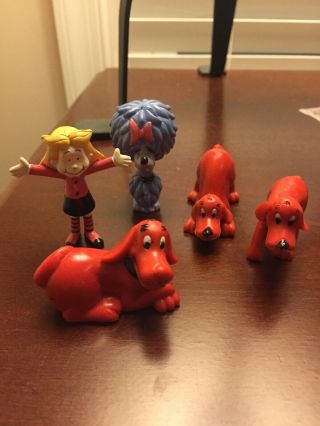 Clifford The Big Red Dog Cleo Emily Elizabeth Figures Toy 5 Pc Set Rare Htf