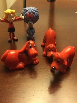 Clifford The Big Red Dog Cleo Emily Elizabeth Figures Toy 5 Pc Set Rare HTF 3