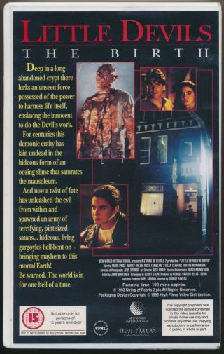 Little Devils The Birth 1993 Rare Horror Russ Tamblyn VHS PAL Format 2