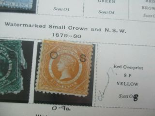 Nsw Stamps: Diadems Overprint Os Rare (f242)