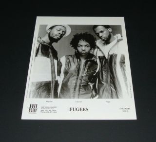 The Fugees Rare Orig 8 X10 B & W Promo Press Photo Rap Hip - Hop 1998 Columbia